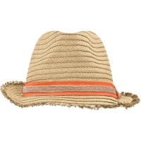Trendy Summer Hat - Straw/orange
