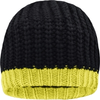 Wintersport Hat - Black/acid yellow