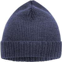 Basic Knitted Beanie - Denim melange