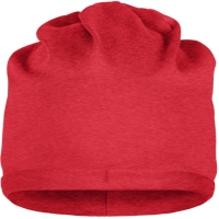 Bio Cotton Beanie - Carmine red melange