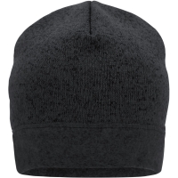 Knitted Fleece Workwear Beanie - STRONG - - Carbon melange/black