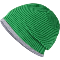 Structured Beanie - Fern green/grey heather