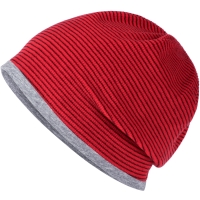 Structured Beanie - Red/grey heather