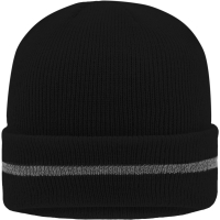 Reflective Beanie - Black/silver