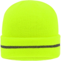 Reflective Beanie - Bright yellow/silver