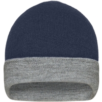 Reversible Beanie - Navy/grey heather