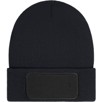 Beanie with Patch - Thinsulate - Black