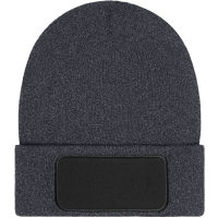 Beanie with Patch - Thinsulate - Dark grey melange