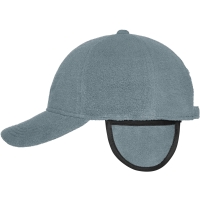 6 Panel Fleece Cap with Earflaps - Grey