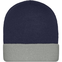 Knitted Cap - Navy/grey
