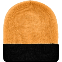 Knitted Cap - Orange/black