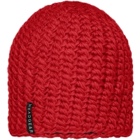 Casual Outsized Crocheted Cap - Red