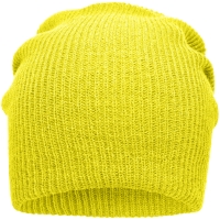 Knitted Long Beanie - Yellow