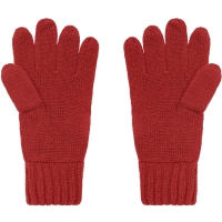 Melange Gloves Basic - Dark red