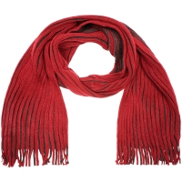 Ribbed Scarf - Dark red/anthracite