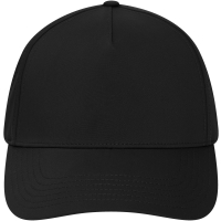 5 Panel Laser-Cut Cap - Black