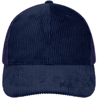6 Panel Corduroy-Mesh Cap  Organic Cotton - Navy/navy