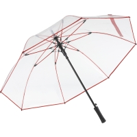 AC golf umbrella FARE®-Pure - Transparent red