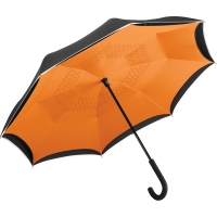 Regular umbrella FARE®-Contrary - Black/orange