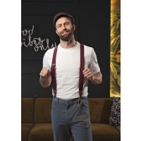 Suspenders Urban-Classic - Aubergine