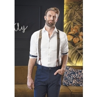 Suspenders Urban-Glencheck - Dark brown