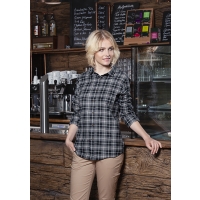 Ladies' Checked Blouse Urban-Flair - Black