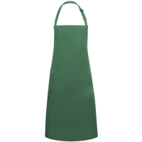 Water-Repellent Bib Apron Basic with Buckle - Forest green