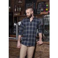 Men's Checked Shirt Urban-Style - Navy