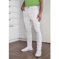 Men's 5-Pocket Trousers Classic-Stretch - White