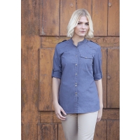 Ladies' Chef Shirt Jeans-Style - Vintage blue