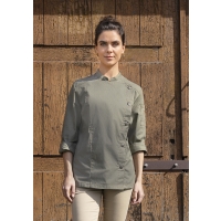 Ladies' Chef Jacket Jeans-Style - Vintage moss green