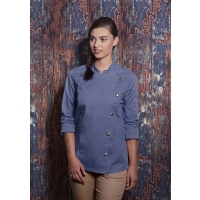 Ladies' Chef Jacket Jeans-Style - Vintage blue