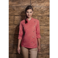 Ladies' Chef Jacket Jeans-Style - Vintage red