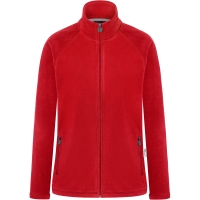 Ladies' Workwear Fleece Jacket Warm-Up, from Sustainable Material , 100% GRS Certified Recycled Polyester - Red