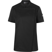 Short-Sleeve Ladies' Chef Jacket Modern-Look - Black