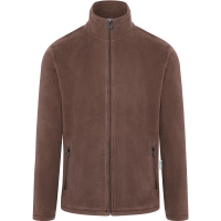 Men's Workwear Fleece Jacket Warm-Up, from Sustainable Material , 100% GRS Certified Recycled Polyester - Light brown