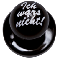 Buttons Ich wars nicht! , 12 Pieces / Pack - Black