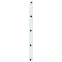 Button Strip 5-hole, 13 cm spacing , 2 Pieces / Pack - White
