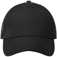 Trucker Mesh Cap , from Sustainable Material , Recycled Polyester - Black / black