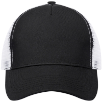 Trucker Mesh Cap , from Sustainable Material , Recycled Polyester - Black / white