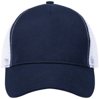 Trucker Mesh Cap , from Sustainable Material , Recycled Polyester - Navy / white