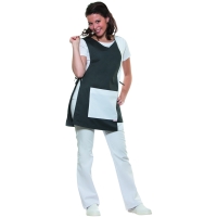 Work Smock Marilies Anthracite - White