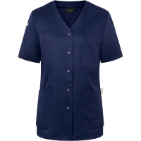 Short-Sleeve Ladies' Tunic Essential, from Sustainable Material , 65% GRS Certified Recycled Polyester / 35% Conventional Cotton - Navy