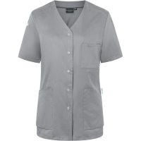 Short-Sleeve Ladies' Tunic Essential, from Sustainable Material , 65% GRS Certified Recycled Polyester / 35% Conventional Cotton - Platinum grey