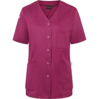 Short-Sleeve Ladies' Tunic Essential, from Sustainable Material , 65% GRS Certified Recycled Polyester / 35% Conventional Cotton - Fuchsia