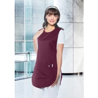 Pull-over Tunic Essential , from Sustainable Material , 65% GRS Certified Recycled Polyester / 35% Conventional Cotton - Aubergine