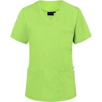 Short-Sleeve Ladies' Slip-on Tunic Essential, from Sustainable Material , 65% GRS Certified Recycled Polyester / 35% Conventional Cotton - Kiwi