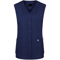 Sleeveless Ladies' Tunic Essential, from Sustainable Material , 65% GRS Certified Recycled Polyester / 35% Conventional Cotton - Navy