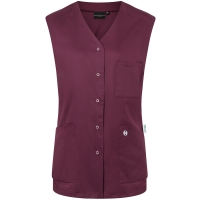 Sleeveless Ladies' Tunic Essential, from Sustainable Material , 65% GRS Certified Recycled Polyester / 35% Conventional Cotton - Aubergine