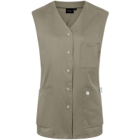 Sleeveless Ladies' Tunic Essential, from Sustainable Material , 65% GRS Certified Recycled Polyester / 35% Conventional Cotton - Sage